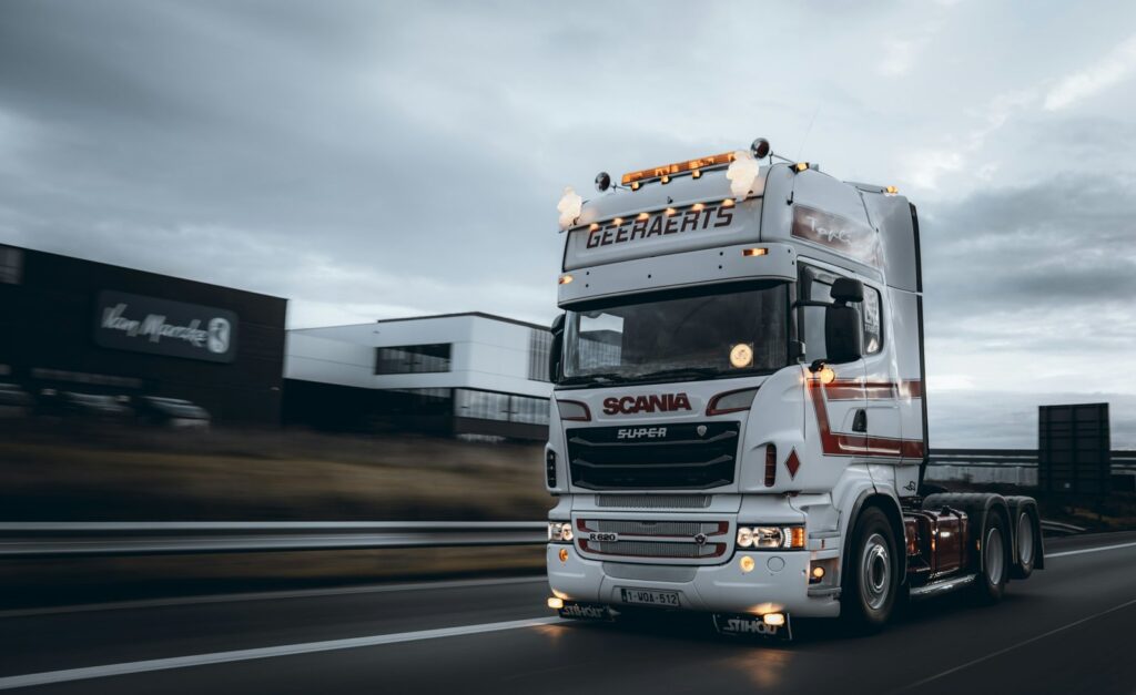 Scania HGV tractor unit, a Scope 1 emissions source for fleet operators